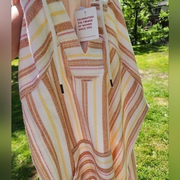 ROXY Wild & Free Striped Poncho Hoodie Size XXL - Picture 7 of 15